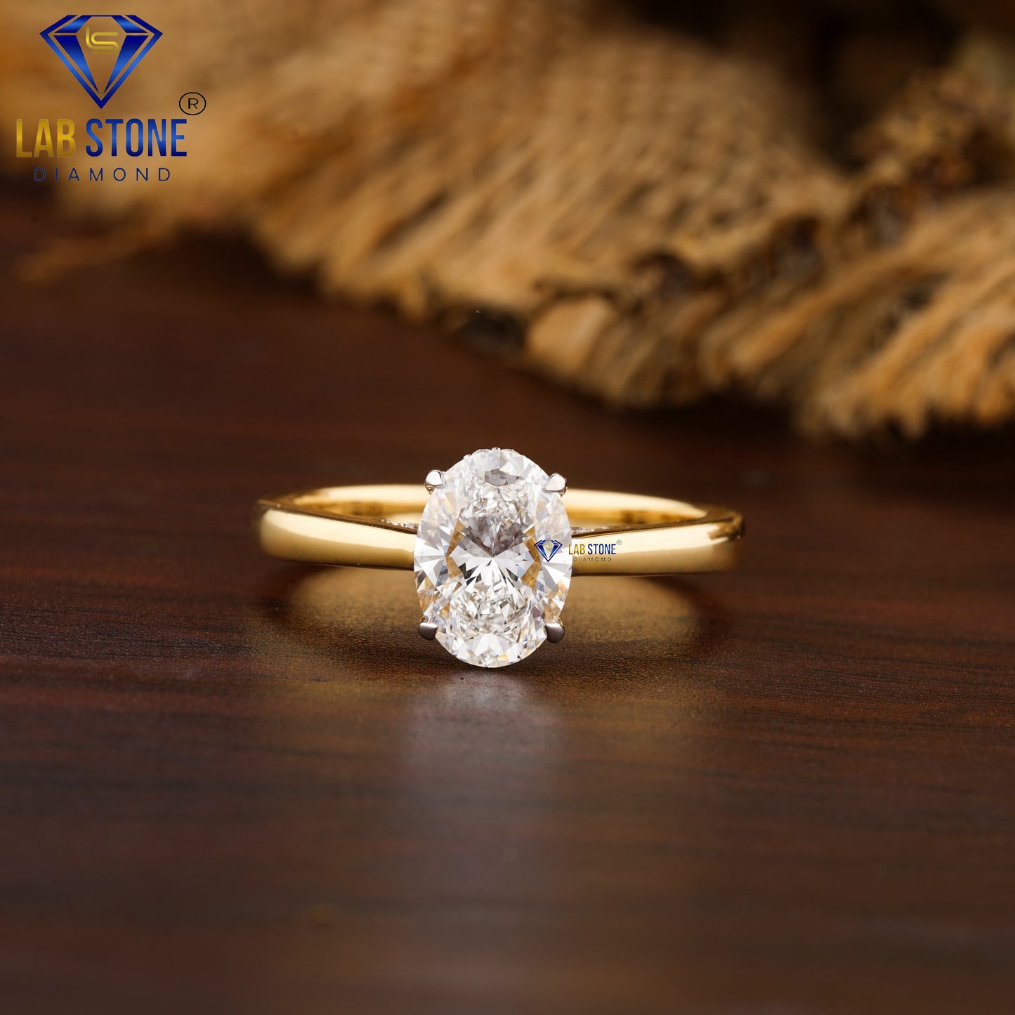 2.41 TDW Oval & Round Cut Diamond Hidden Halo Ring