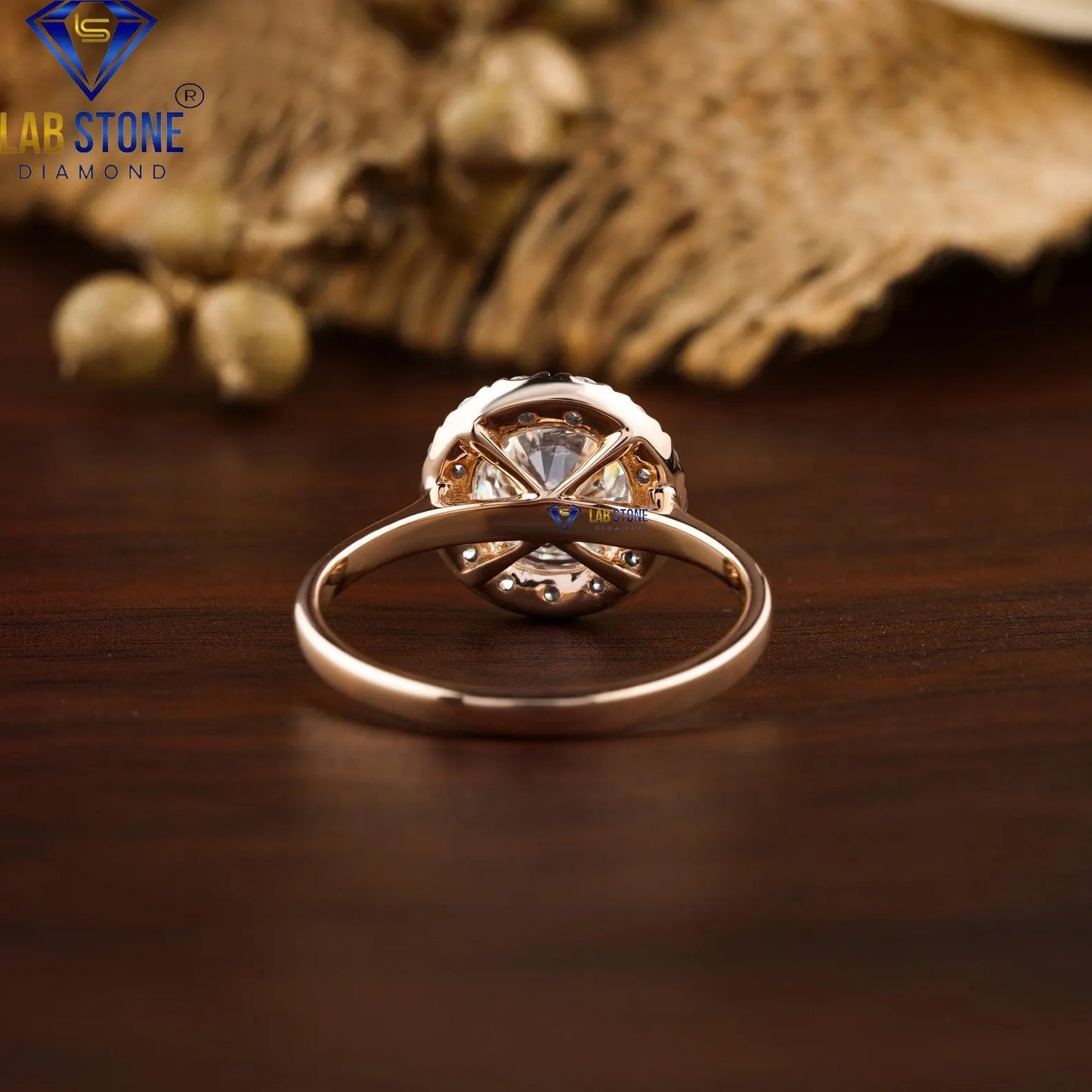 1.80 TDW Round Cut Diamond Women’s Halo Ring