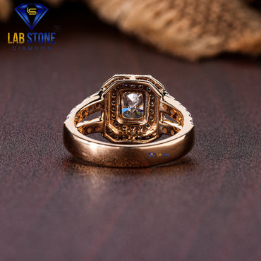 1.20 TDW Radiant & Round Cut Women’s Engagement Diamond Ring