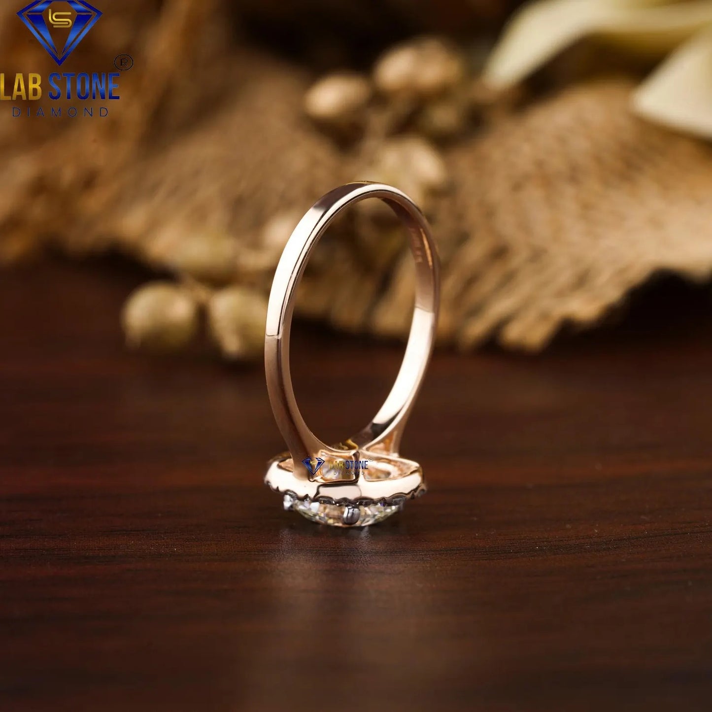 1.80 TDW Round Cut Diamond Women’s Halo Ring