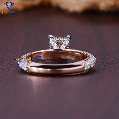 1.96 TDW Princess & Round Cut Diamond Women’s Hidden Halo Ring