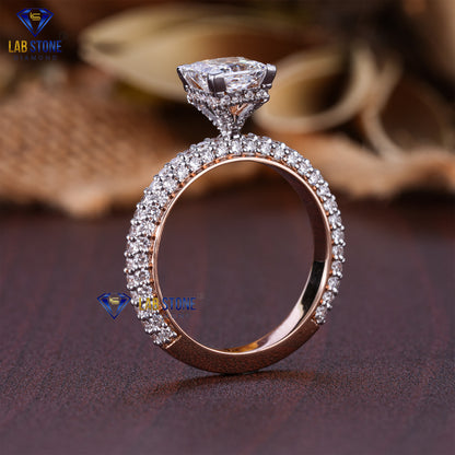 1.96 TDW Princess & Round Cut Diamond Women’s Hidden Halo Ring