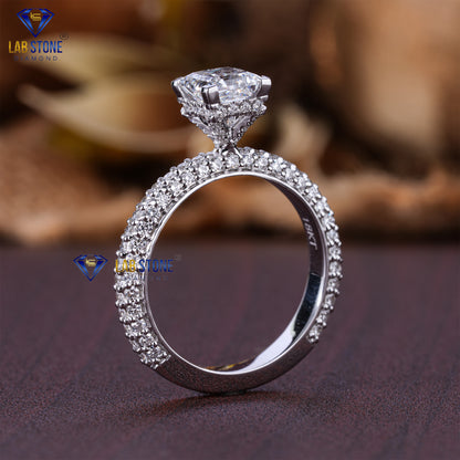 1.96 TDW Princess & Round Cut Diamond Women’s Hidden Halo Ring