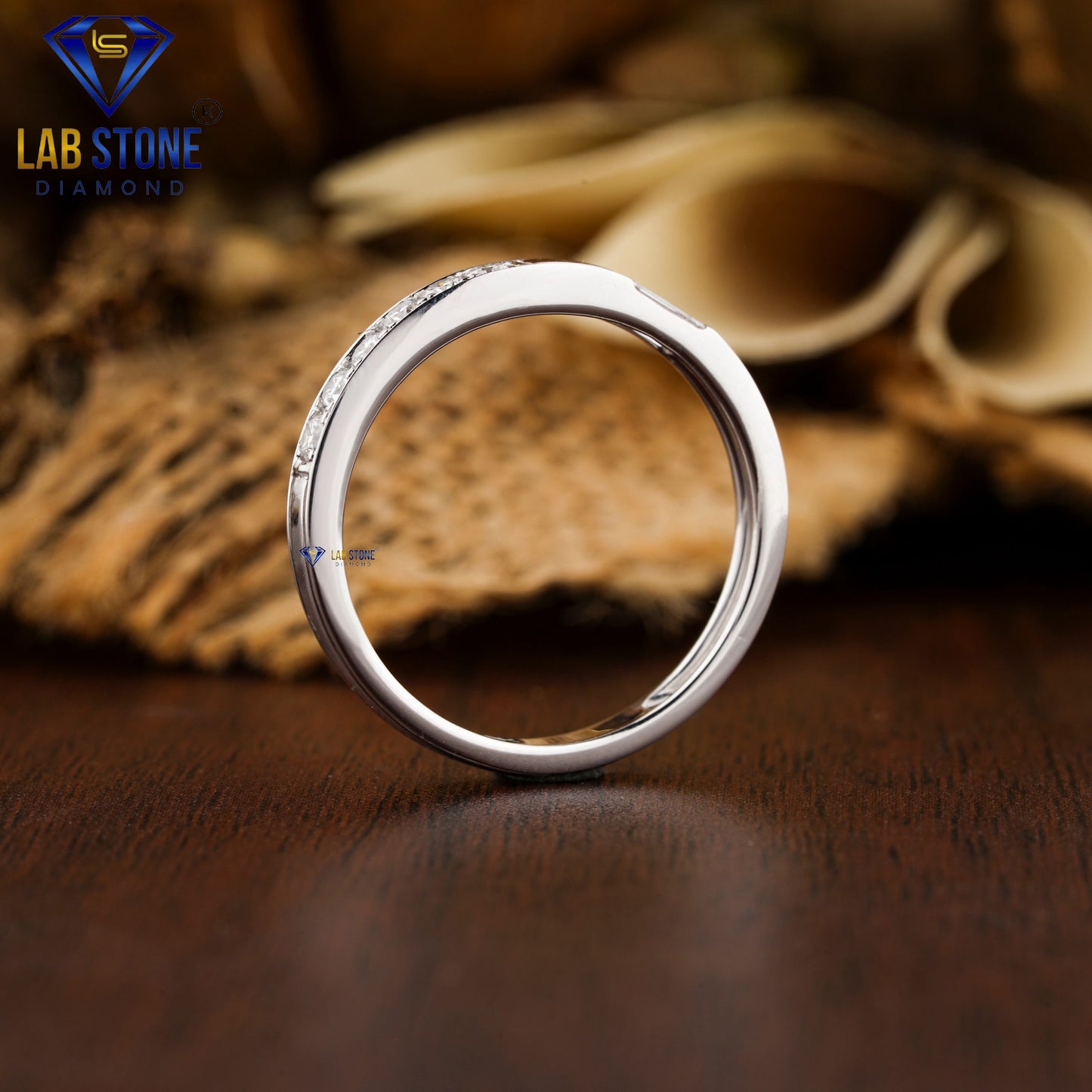 0.30 TDW Round & Baguette Cut Women’s Diamond Band Ring