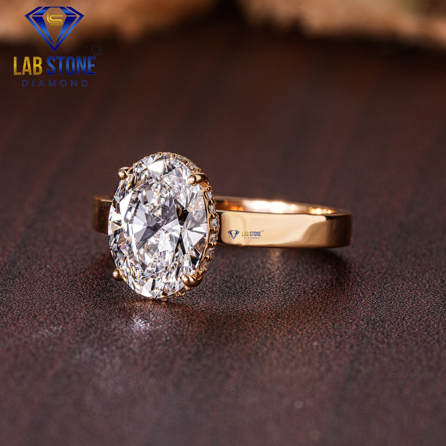 2.59 TDW Oval & Round Cut Diamond Women’s Hidden Halo Ring