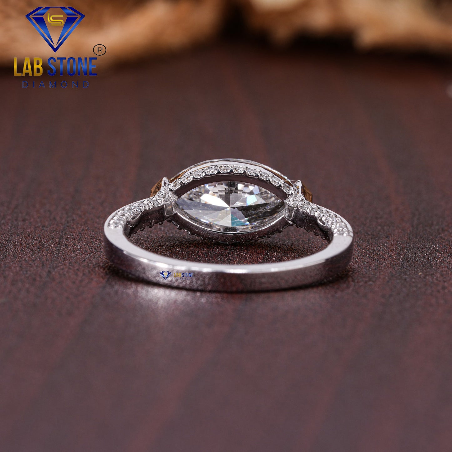 1.56 TDW Marquise & Round Cut Diamond Women’s Engagement Ring