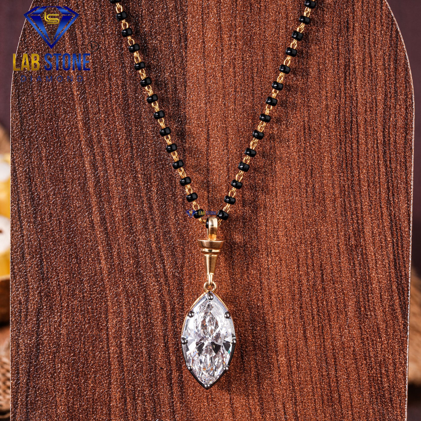 4.47 TDW Marquise Cut Diamond Women’s Mangalsutra