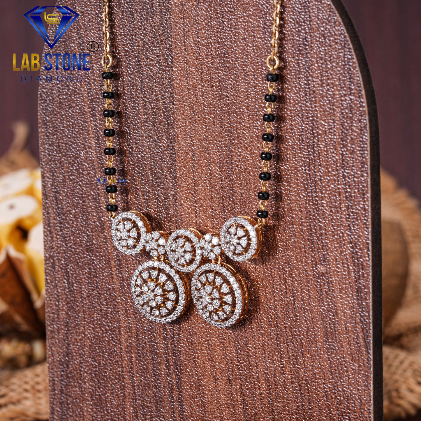 1.51 TDW Round Cut Diamond Women’s Custom Mangalsutra