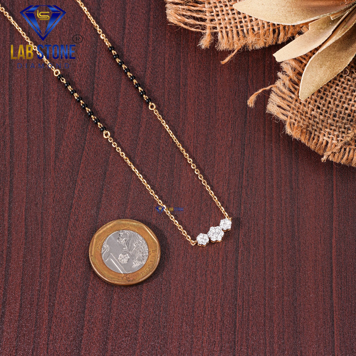 0.38 TDW Round Cut Diamond Women’s Mangalsutra