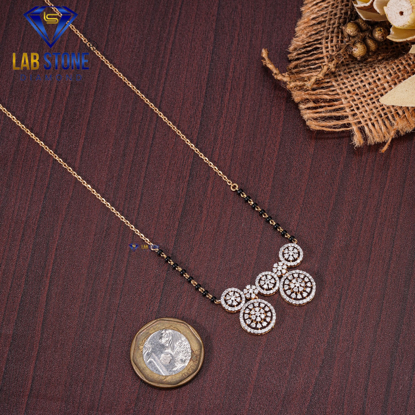 1.51 TDW Round Cut Diamond Women’s Custom Mangalsutra