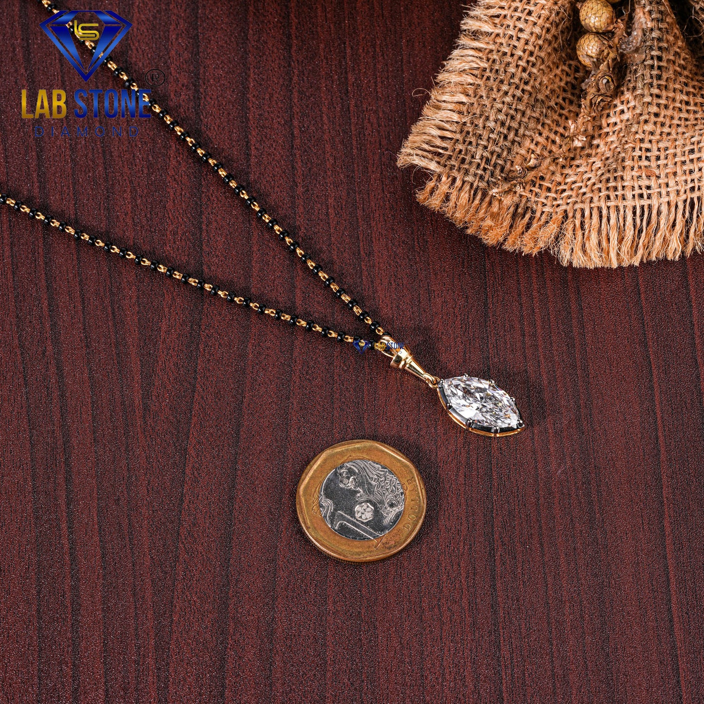 4.47 TDW Marquise Cut Diamond Women’s Mangalsutra