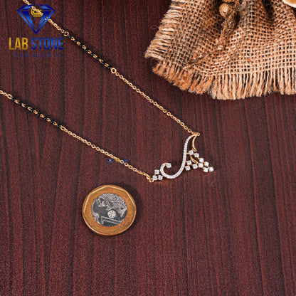 0.69 TDW Round Cut Diamond Women’s Custom Mangalsutra