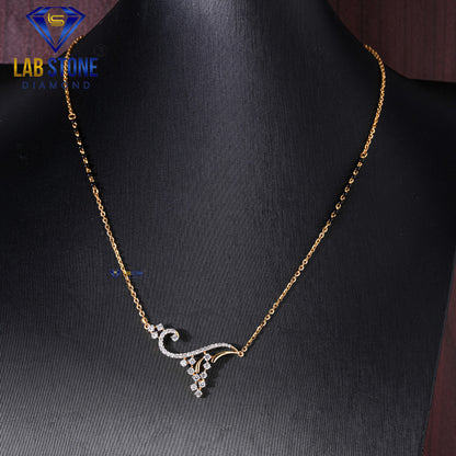0.69 TDW Round Cut Diamond Women’s Custom Mangalsutra