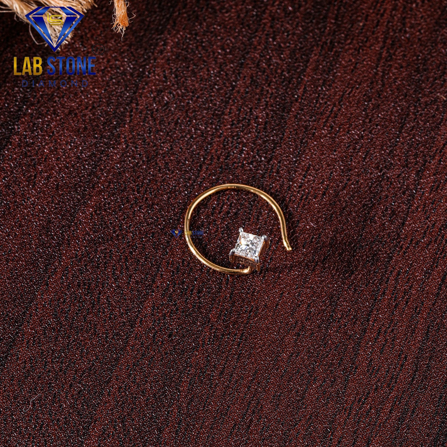 0.10ct TDW Princess Cut Diamond Nosepin