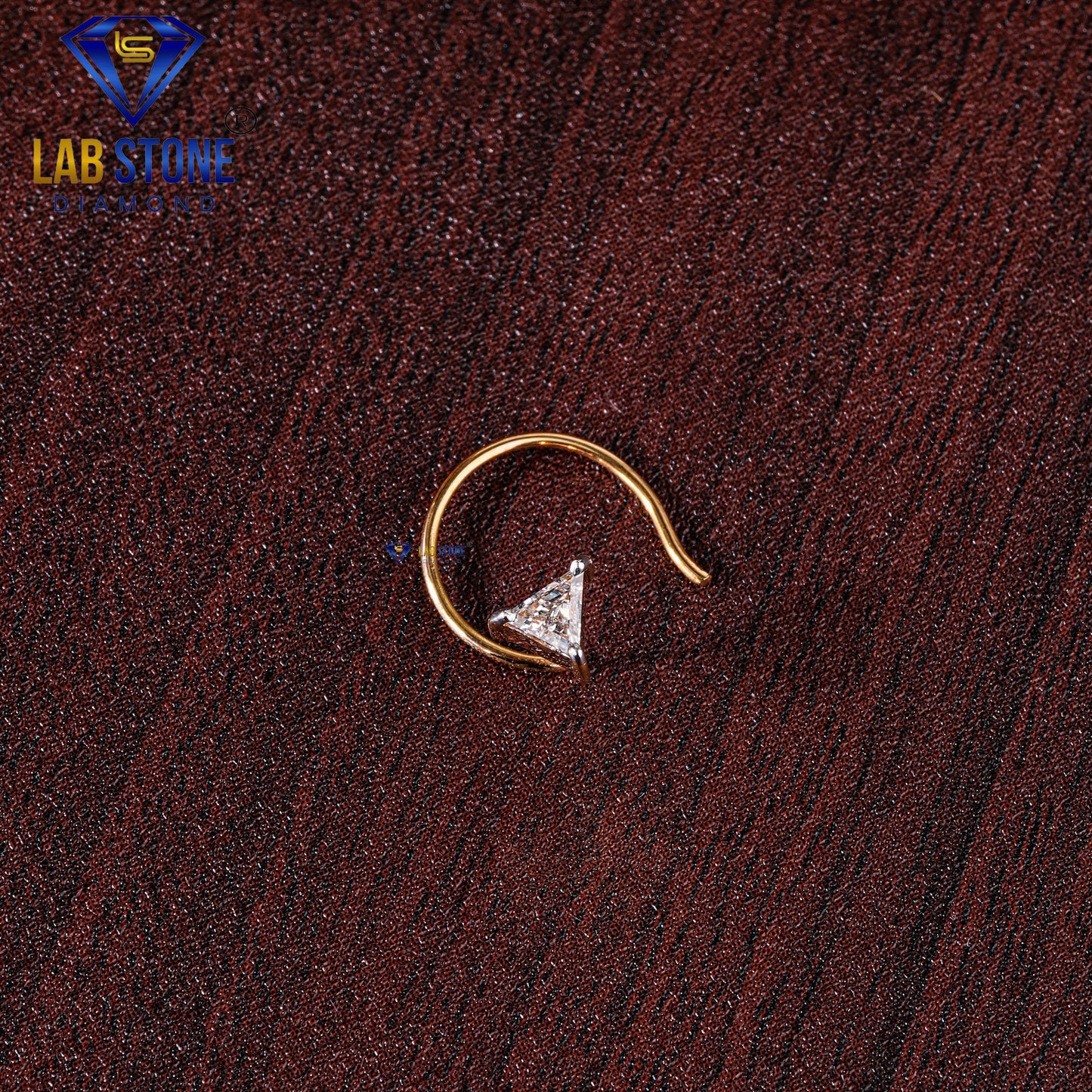 0.15ct TDW Trillion Cut Diamond Nosepin