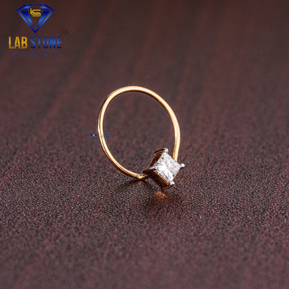 0.10ct TDW Princess Cut Diamond Nosepin