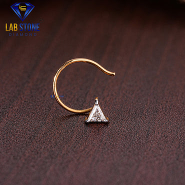 0.15ct TDW Trillion Cut Diamond Nosepin