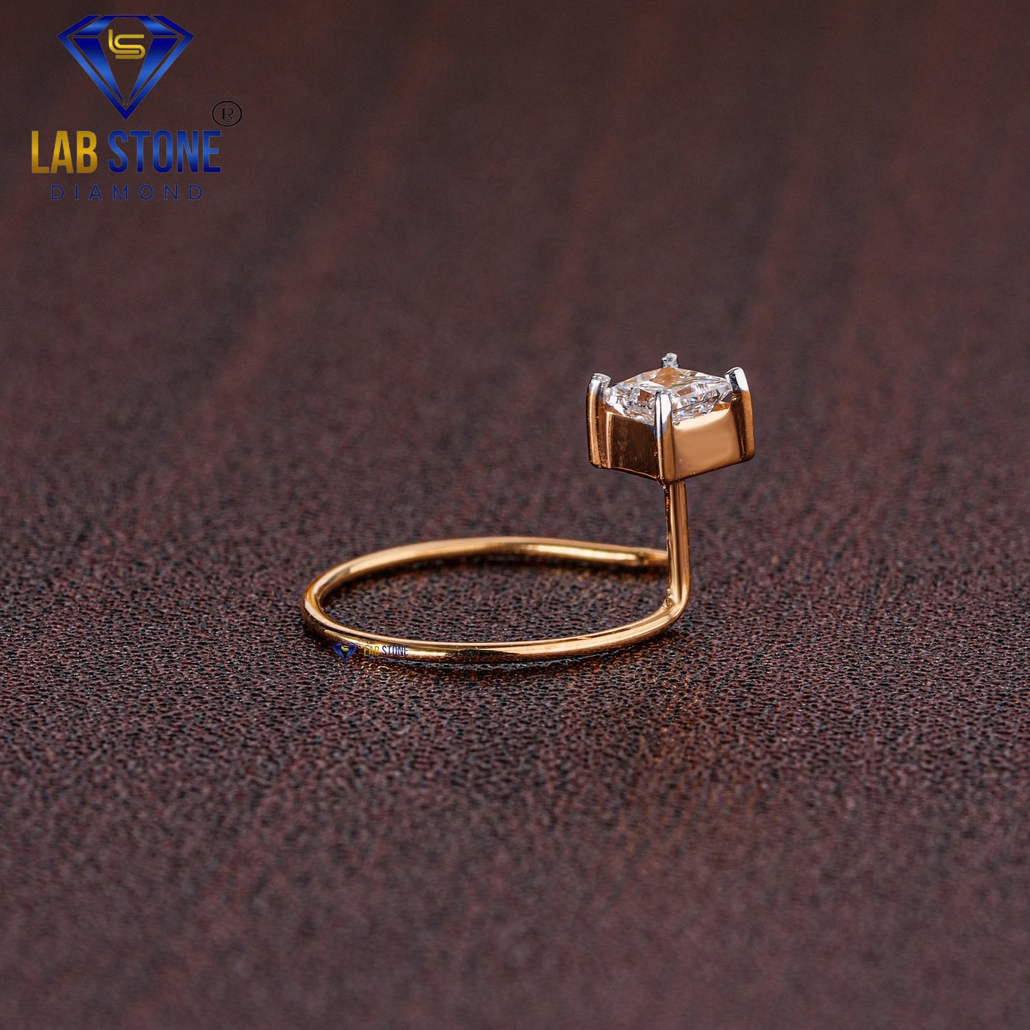 0.10ct TDW Princess Cut Diamond Nosepin