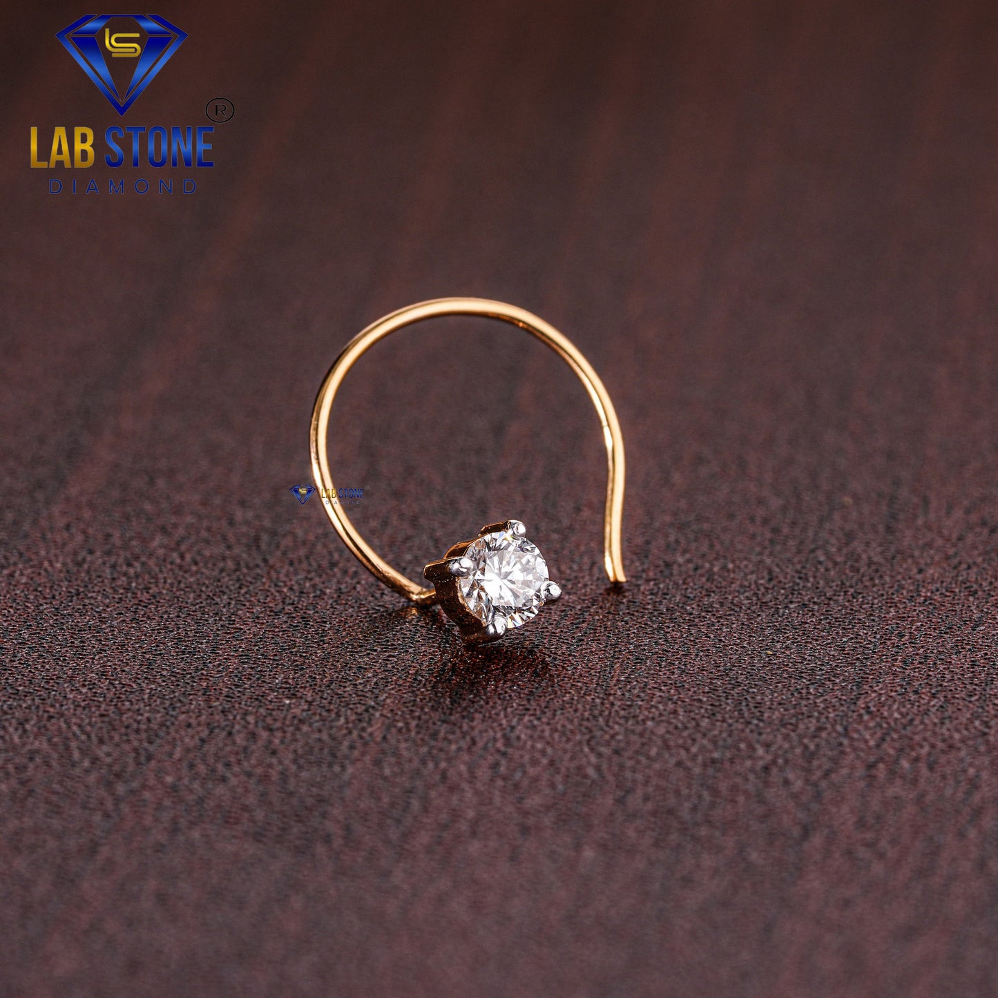 0.19ct TDW Round Cut Diamond Nosepin