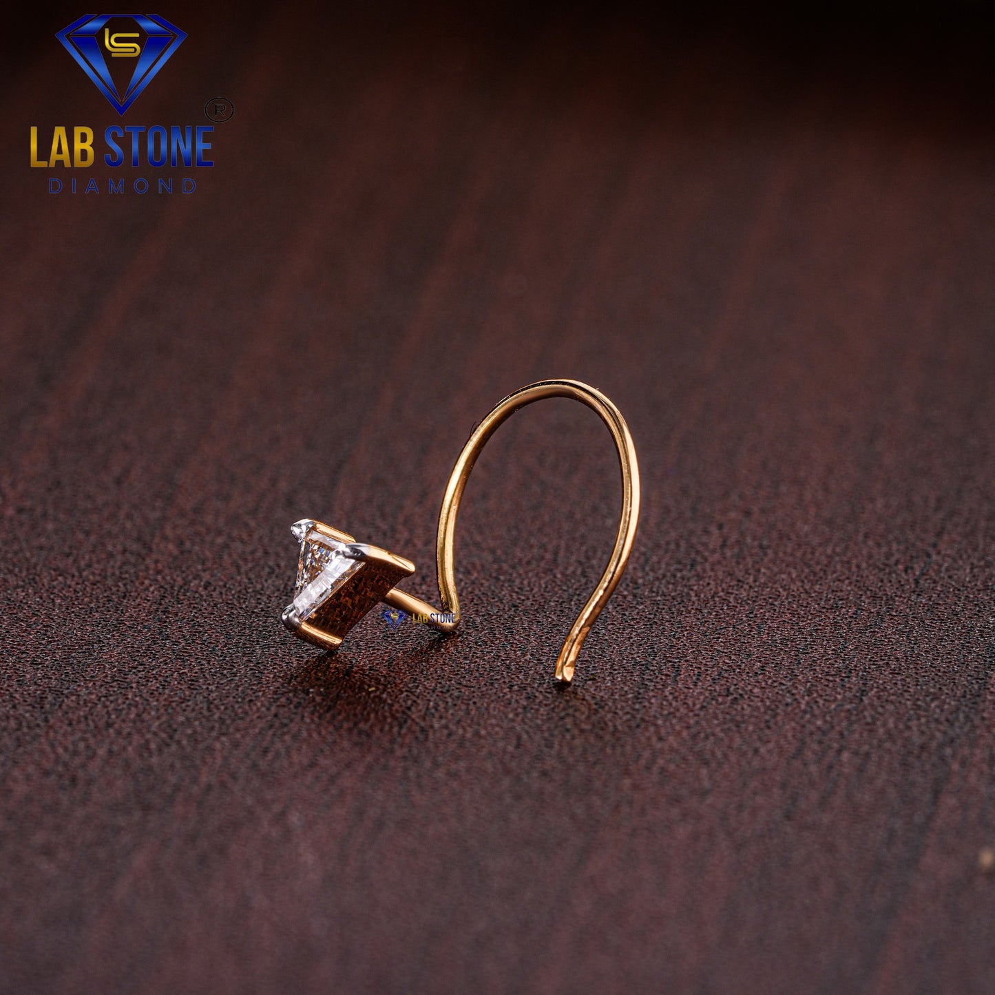 0.15ct TDW Trillion Cut Diamond Nosepin