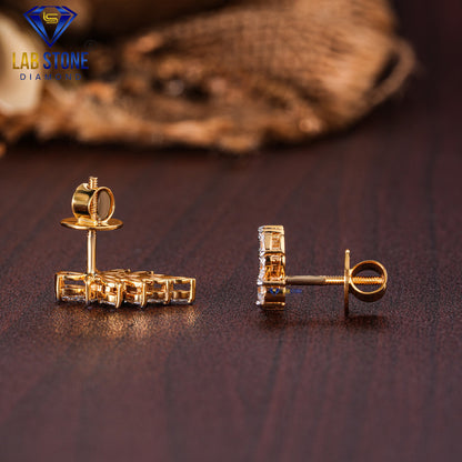 4.08 TDW Pear, Marquise & Round Cut Diamond Pendant & Earring