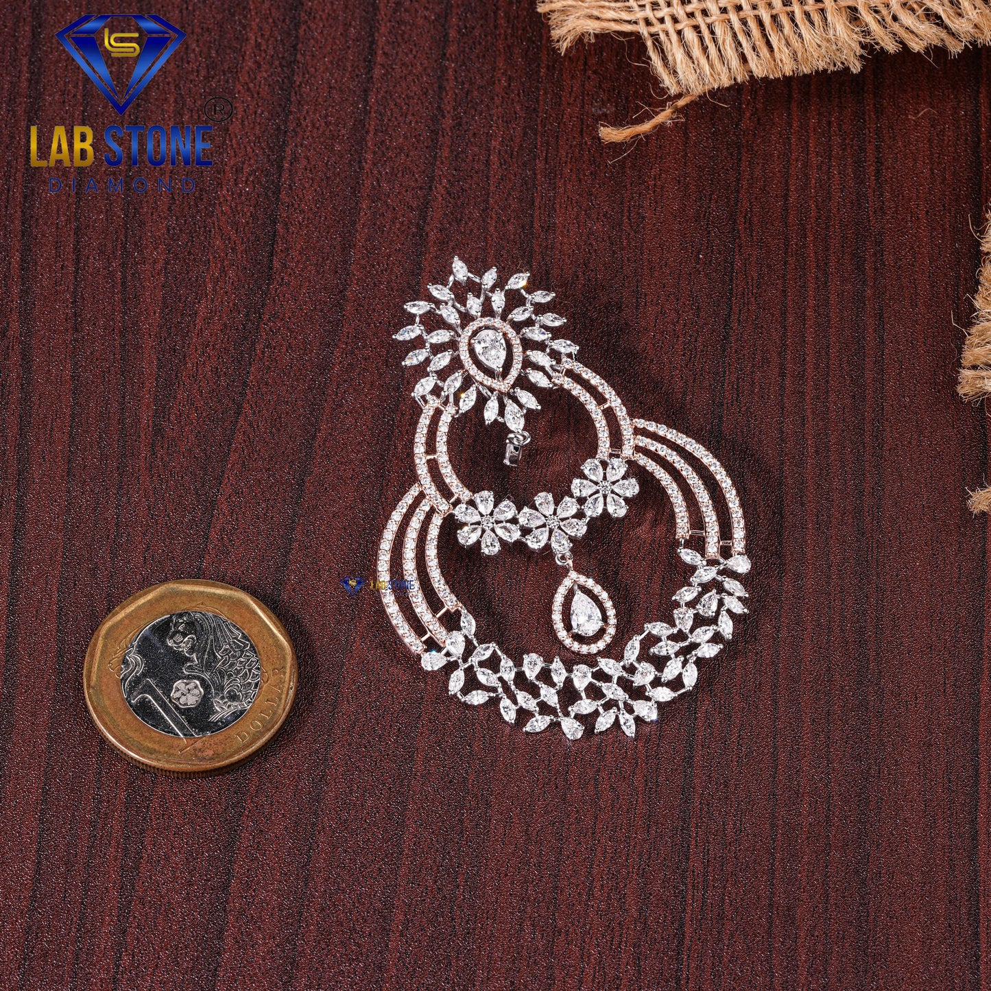 5.63 TDW Marquise, Round & Pear Cut Diamond Pendant & Earring