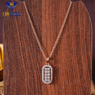 1.15 TDW Round Cut Diamond Pendant & Earring