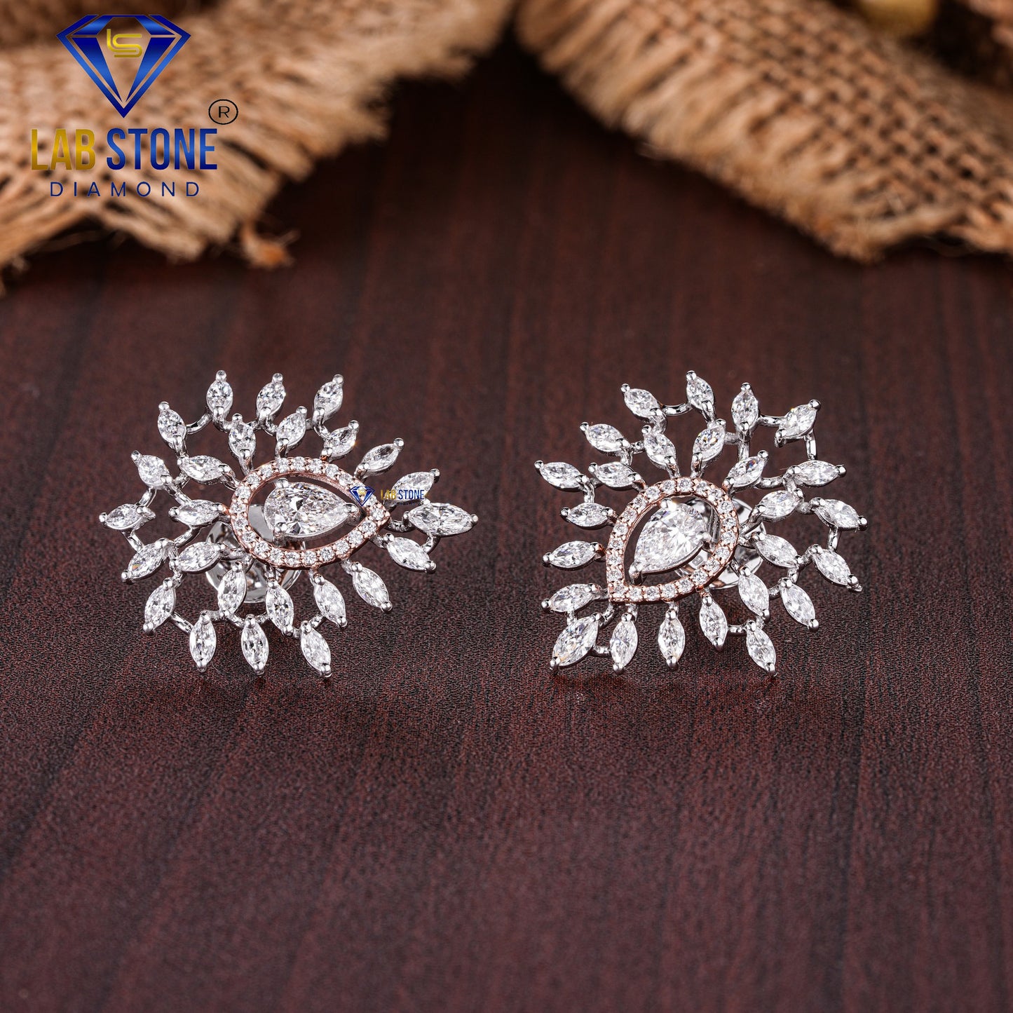 5.63 TDW Marquise, Round & Pear Cut Diamond Pendant & Earring