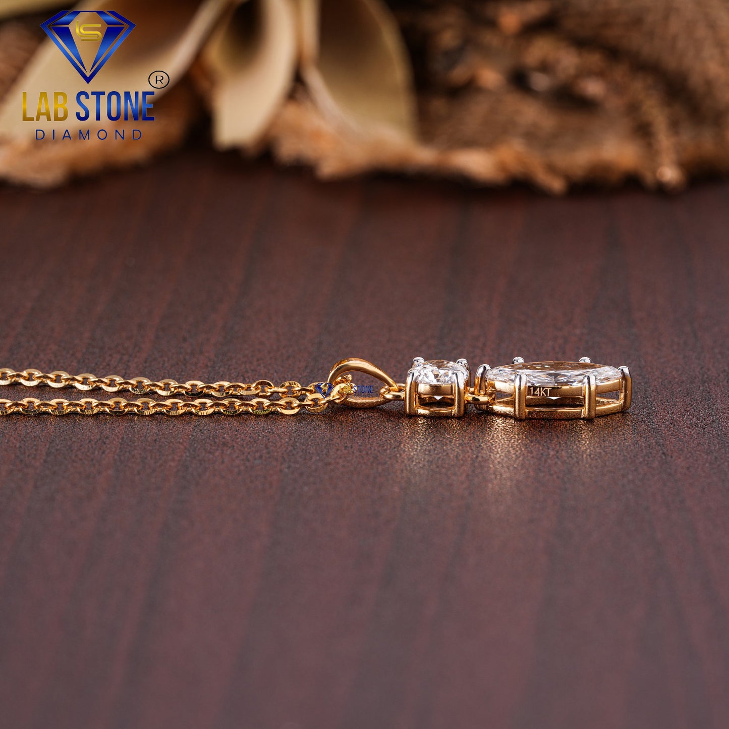 3.48 TDW Marquise & Round Cut Diamond Pendant & Earring