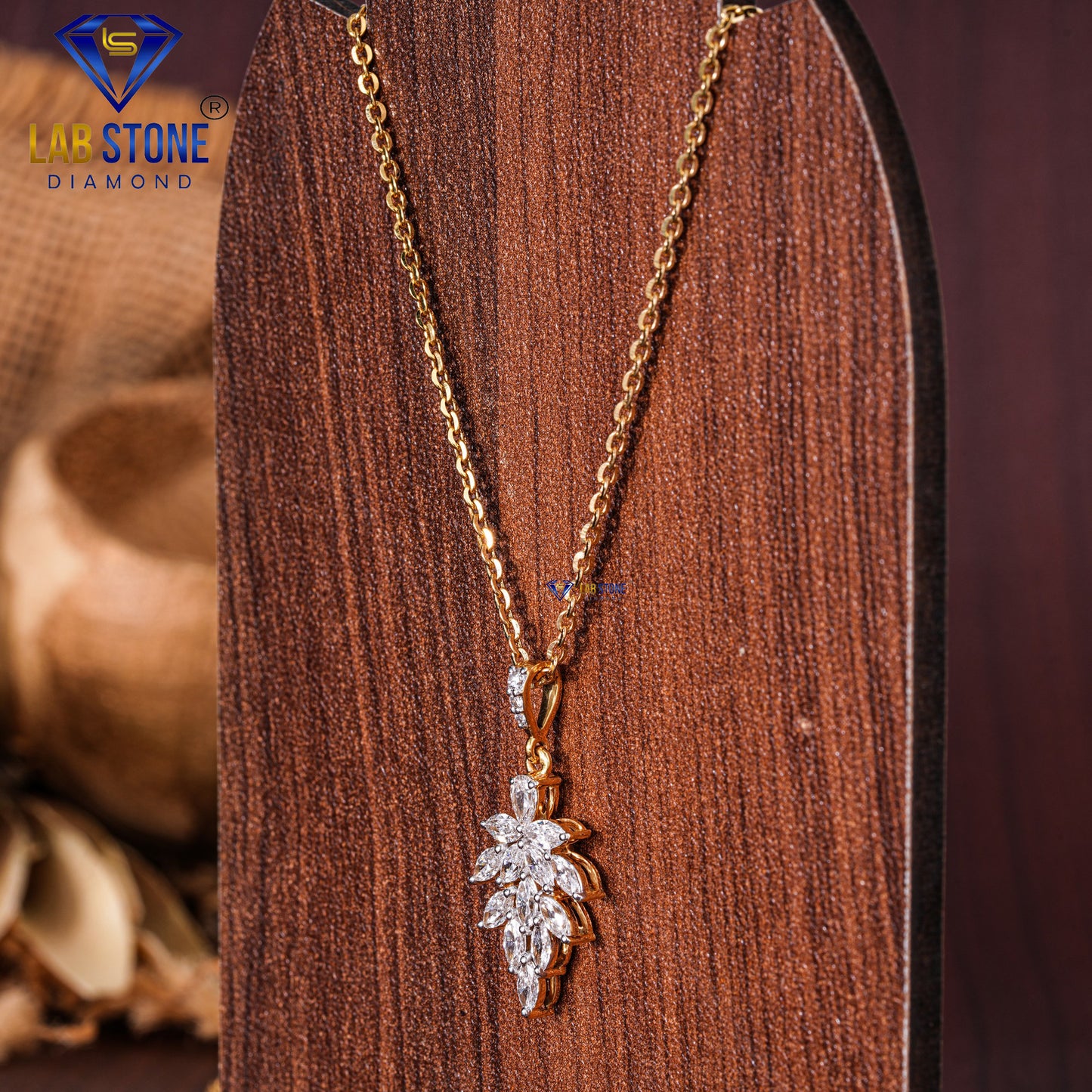 4.08 TDW Pear, Marquise & Round Cut Diamond Pendant & Earring