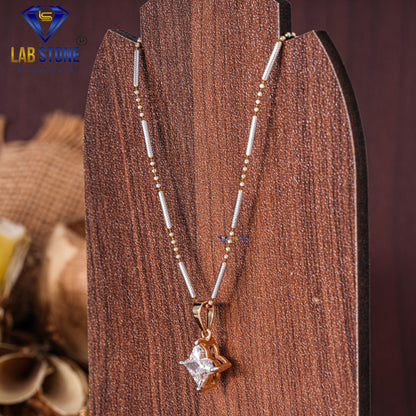 5.00 TDW Custom Cut Diamond Pendant & Earring