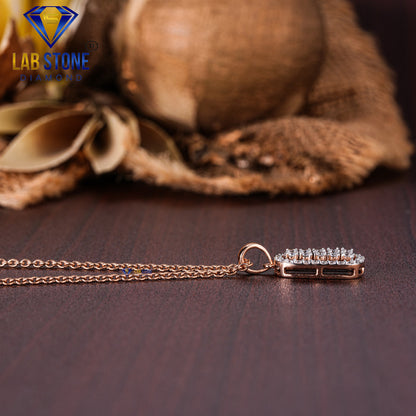 1.15 TDW Round Cut Diamond Pendant & Earring