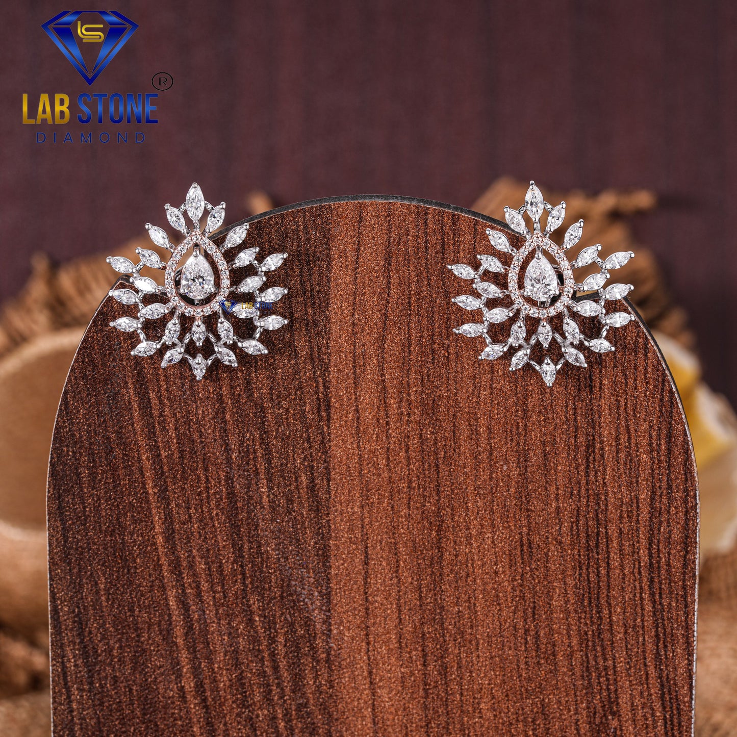 5.63 TDW Marquise, Round & Pear Cut Diamond Pendant & Earring