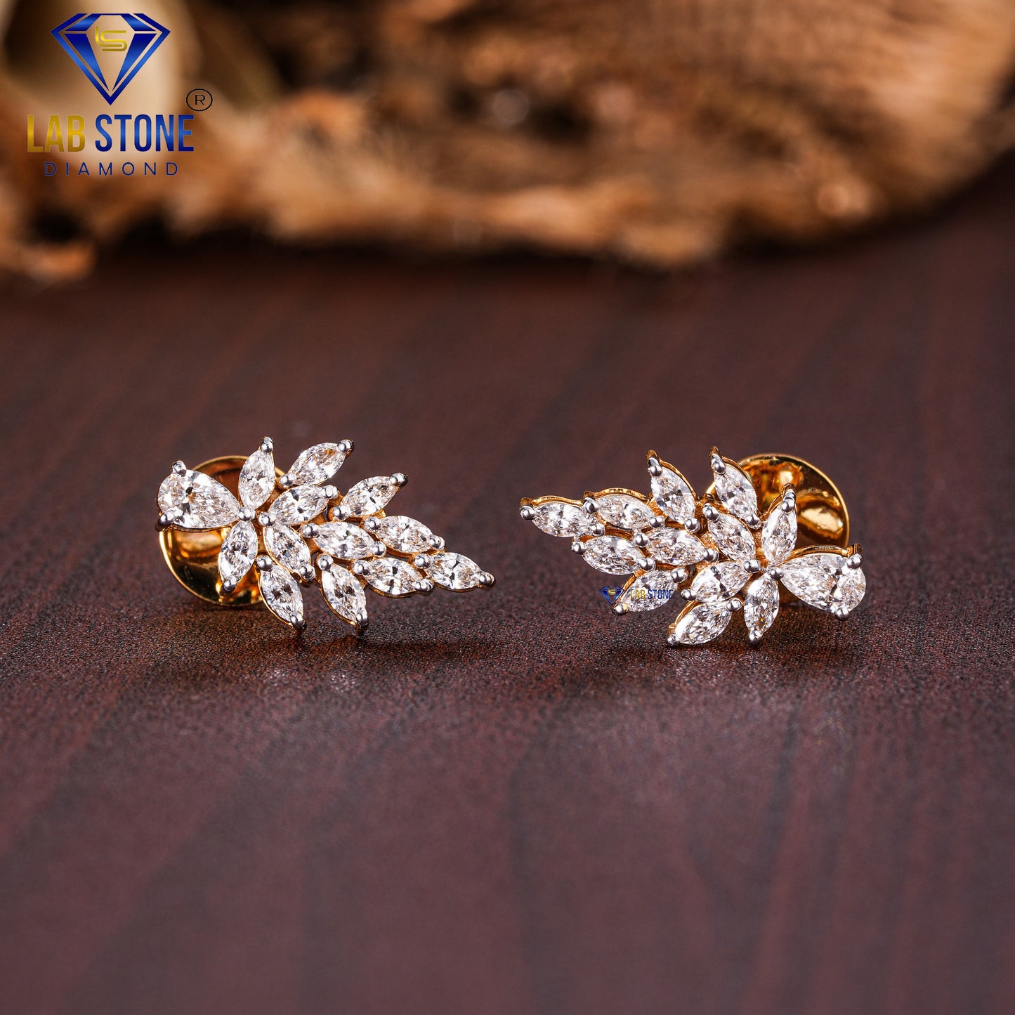 4.08 TDW Pear, Marquise & Round Cut Diamond Pendant & Earring