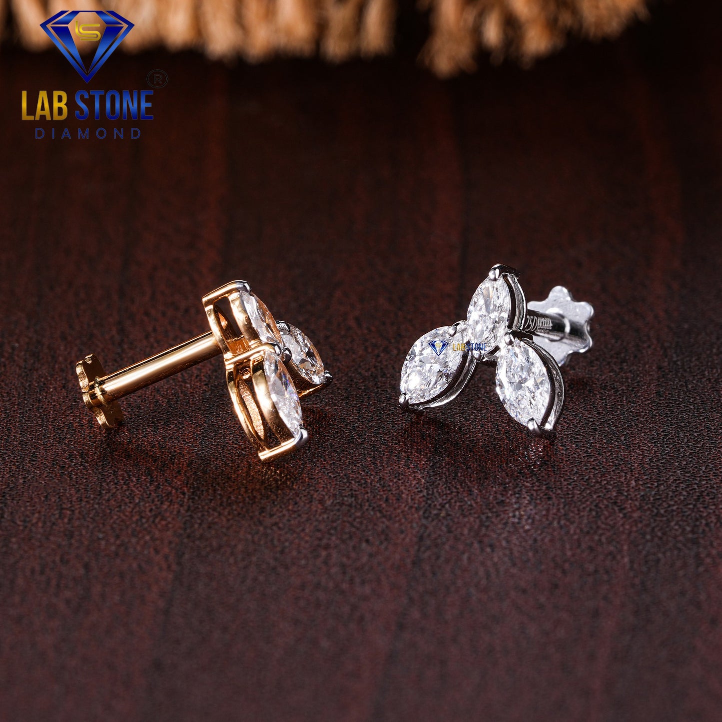 0.52 TDW Marquise Cut Diamond Piercing