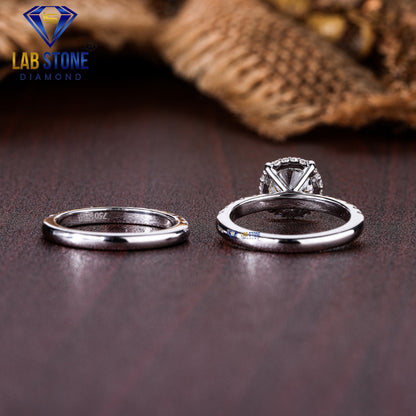 1.68 TDW Round Cut Women’s Diamond Ring with Band