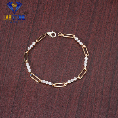 1.33 TDW Round Diamond Slider Bracelet