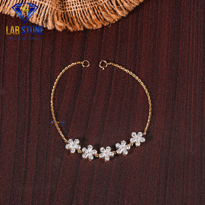 2.32 TDW Pear Cut Diamond Slider Bracelet