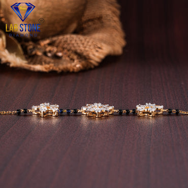 1.49 TDW Marquise, Pear & Round Cut Diamond Slider Bracelet