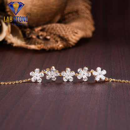 2.32 TDW Pear Cut Diamond Slider Bracelet