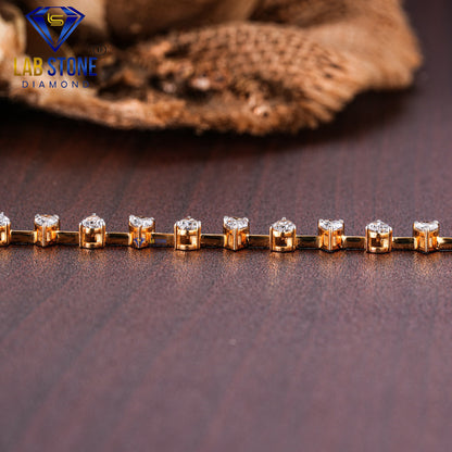 4.84 TDW Pear Cut Diamond Slider Bracelet