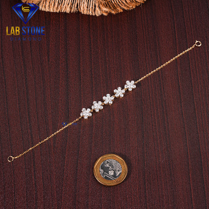 2.32 TDW Pear Cut Diamond Slider Bracelet