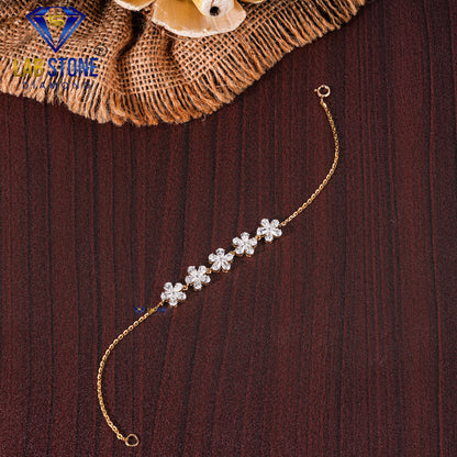 2.32 TDW Pear Cut Diamond Slider Bracelet