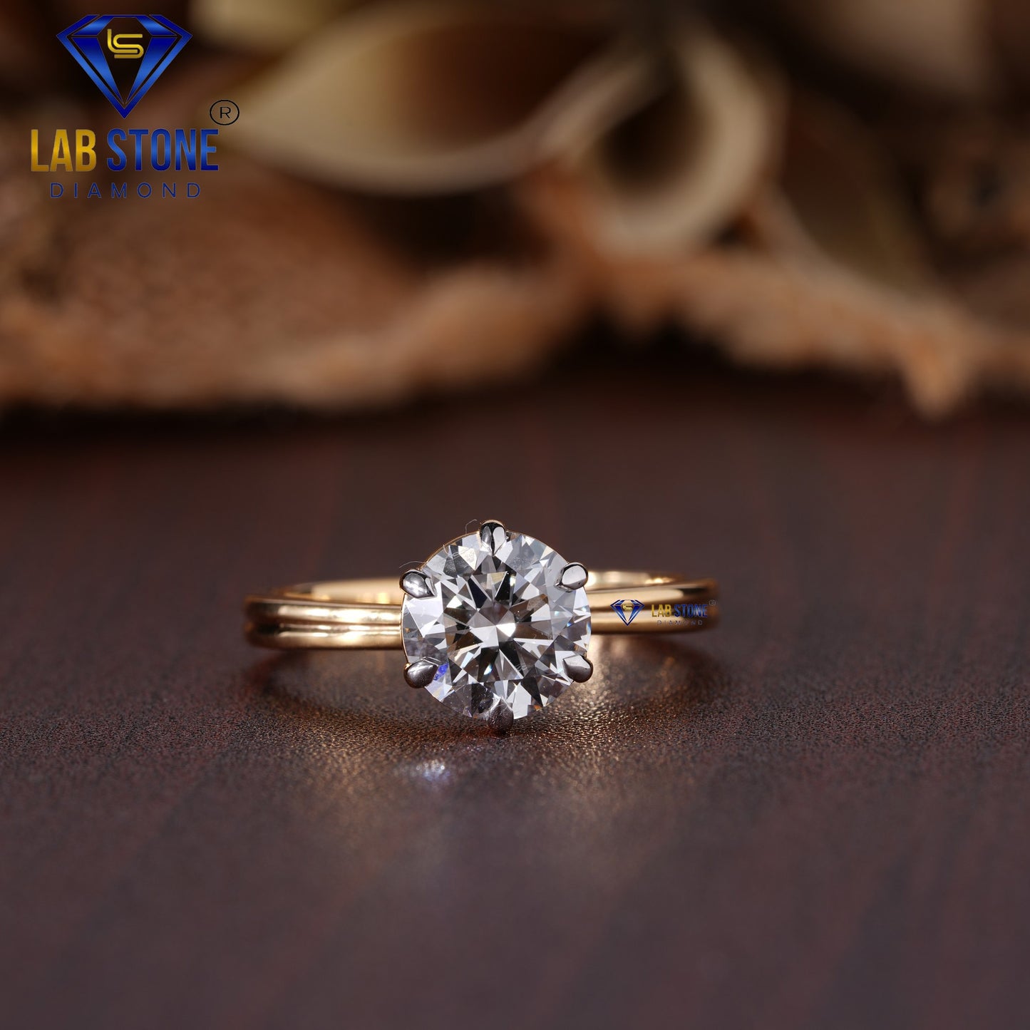 1.98 TDW Round Cut Diamond Women’s Solitaire Ring