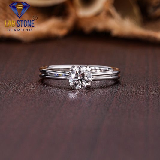 0.63 TDW Round Cut Diamond Women’s Solitaire Ring