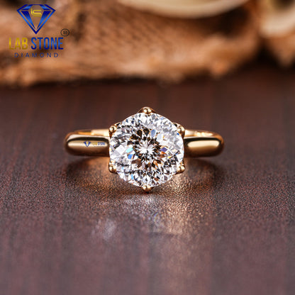 3.00 TDW Portuguese Cut Women’s Solitaire Diamond Ring