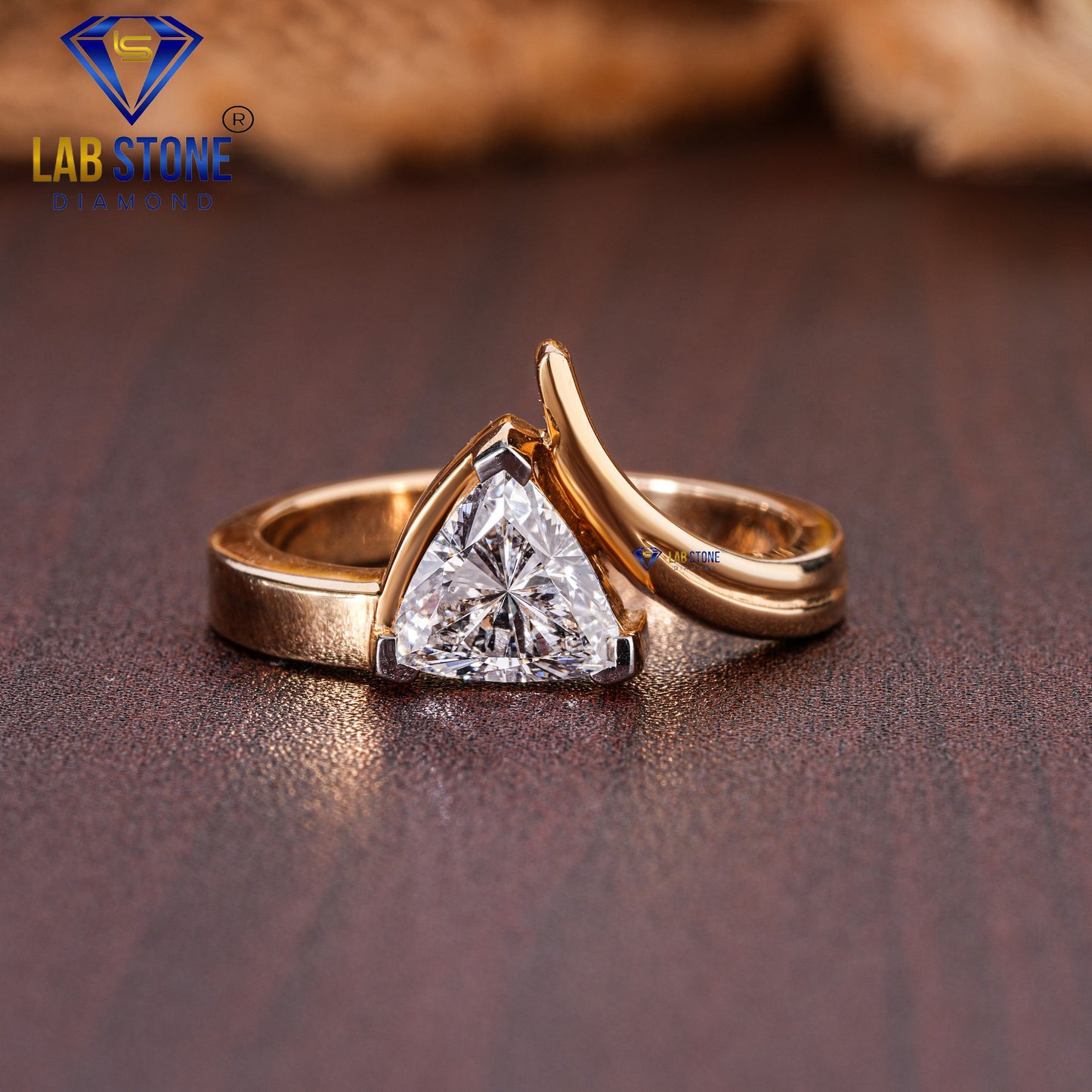 0.98 TDW Trillion Cut Women’s Solitaire Diamond Ring