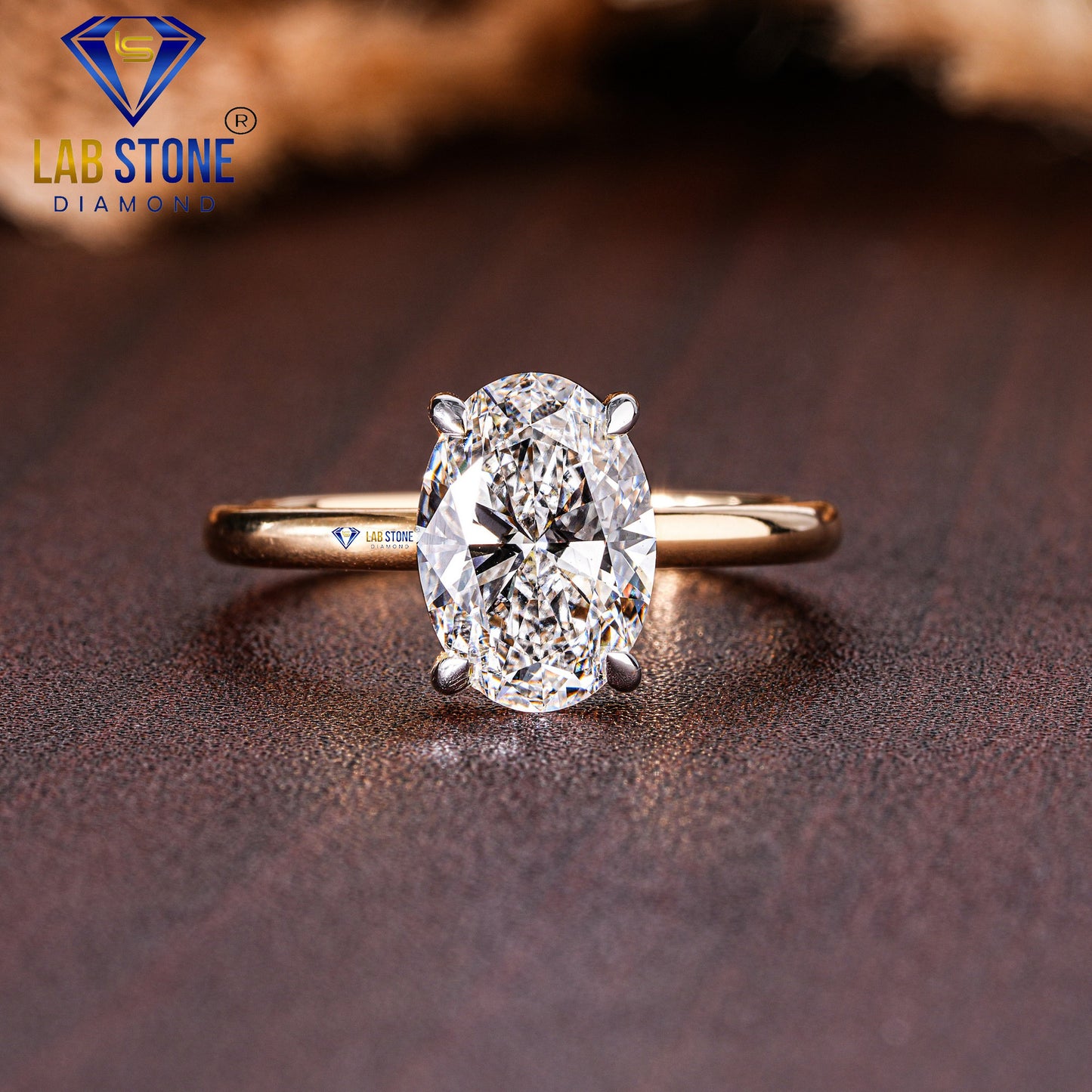 1.90 TDW Oval Cut Women’s Solitaire Diamond Ring