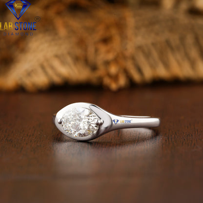 0.95 TDW Oval Cut Diamond Women’s Solitaire Ring