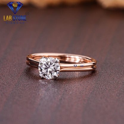 Round Cut Diamond Solitaire Ring 0.80 TDW